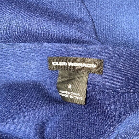 CLUB MONACO Kallen Navy and Magenta Stripe Skirt-6 - Picture 5 of 7